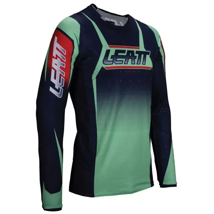 lee Camisa Leatt Moto 4.5 Matcha 2025 Verde Chumbo - Spinelli Motos